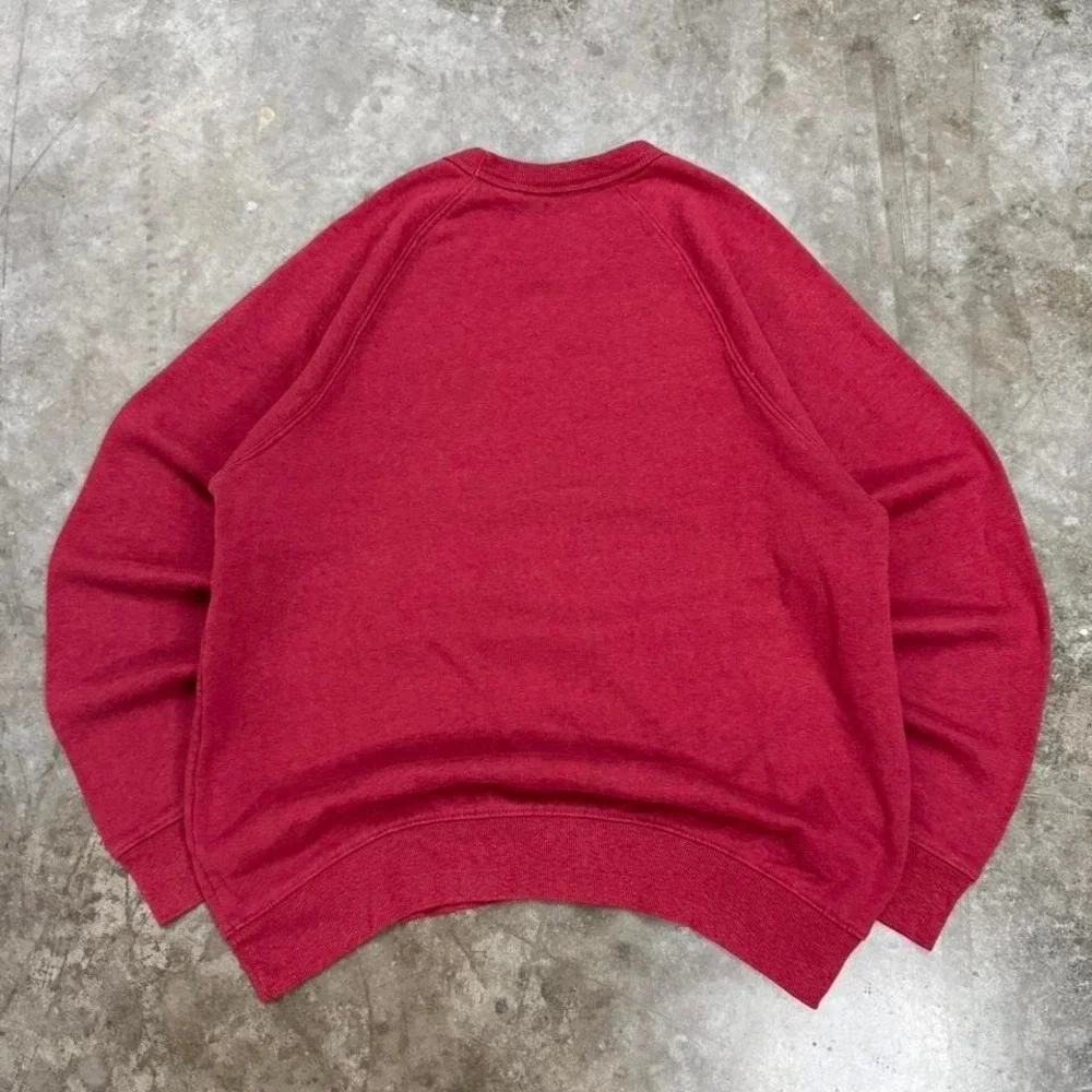 Vintage Style Res Arkansas Razorbacks Raglan Crewneck Sweatshirt Size M